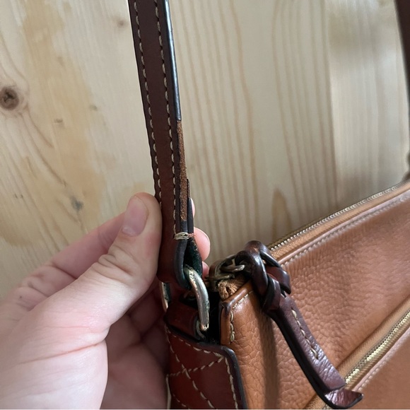 Dooney & Bourke Men's Brown Leather Crossbody Bag - Picture 8 of 12